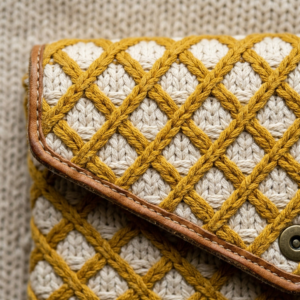 The Riviera Envelope Clutch – Mustard & Cream